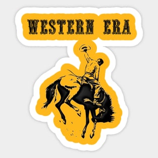 Western Era - Cowboy on Horseback 12 Sticker